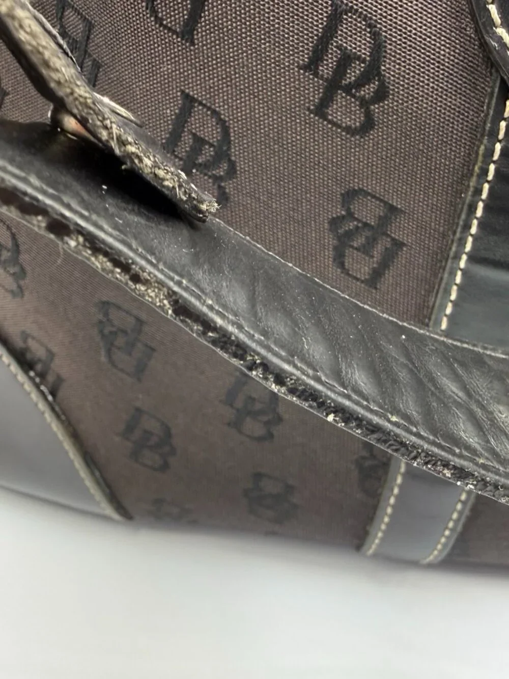 Vintage Dooney & Bourke Signature Black Hobo Bag